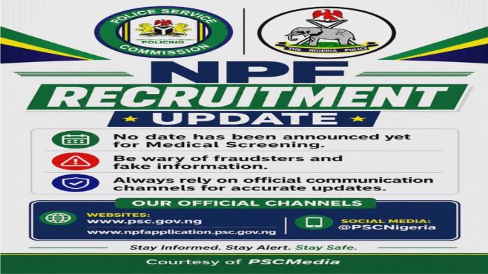 OGUN POLICE WARN PUBLIC OVER FAKE RECRUITMENT MEDICAL SCREENING ...